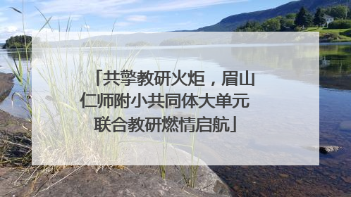 共擎教研火炬，眉山仁师附小共同体大单元联合教研燃情启航